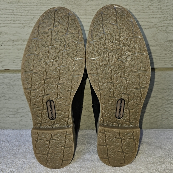 Comfortiva Align Rebeca Women's Black Leather Zip/Lace Chukka Boots Size 8W - Picture 9 of 9